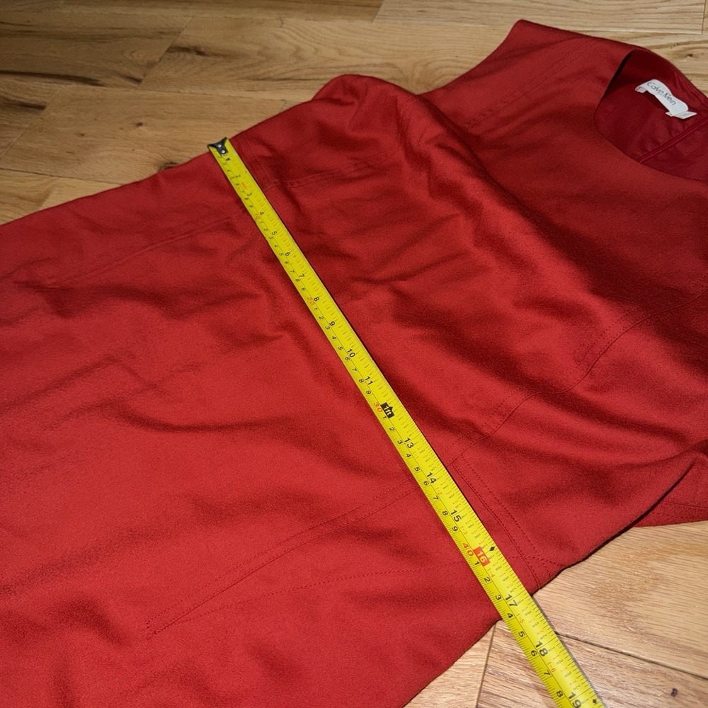 Calvin Klein Womens Burnt Orange Midi Dress Formal Size 14 - Picture 6 of 10